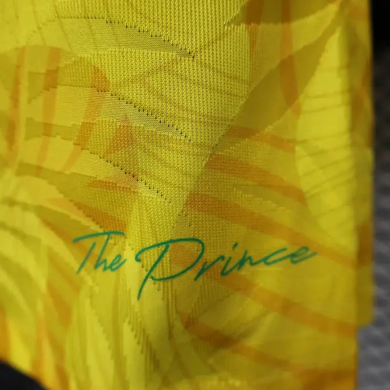 "Camisa Brasil “The Prince” - Jogador Masculina Amarela Comma Football - Netmantos"