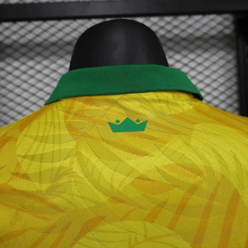 "Camisa Brasil “The Prince” - Jogador Masculina Amarela Comma Football - Netmantos"