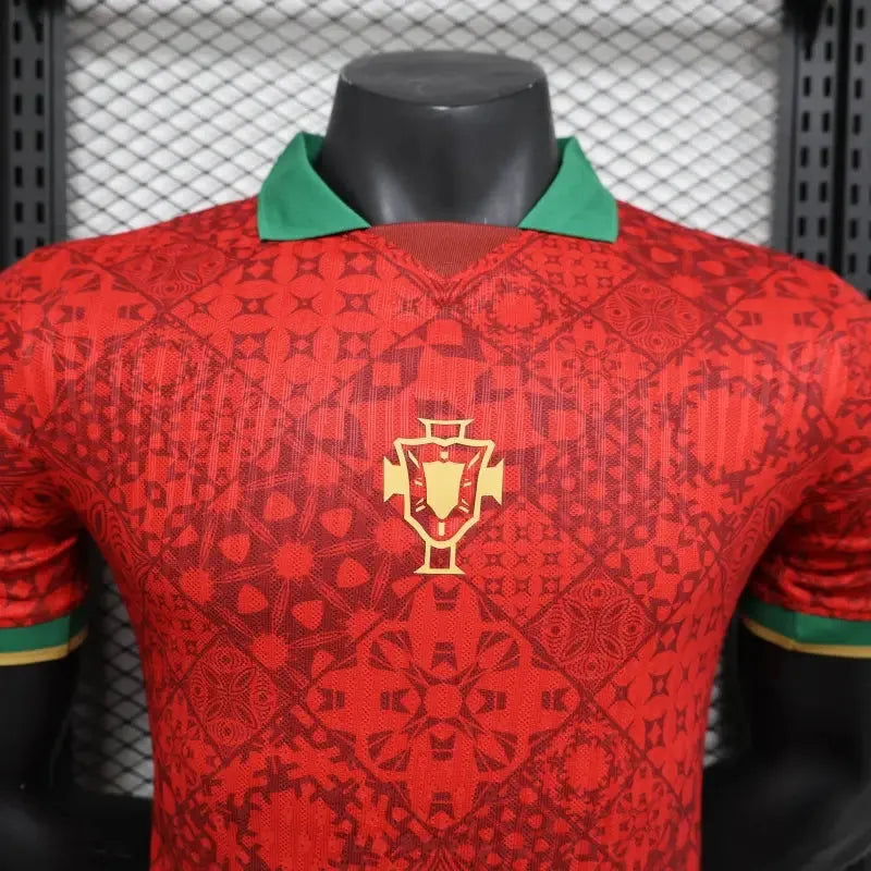 "Camisa Portugal “The Siu” - Jogador Masculina Vermelha Comma Football - Netmantos"