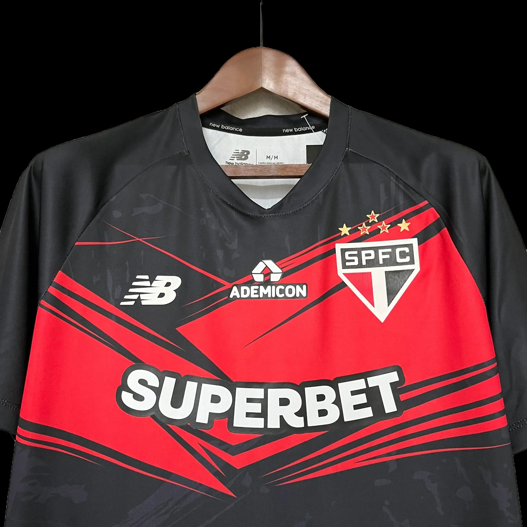 "Camisa São Paulo Treino 25/26 - Torcedor Masculina Preta e Vermelha - Netmantos"