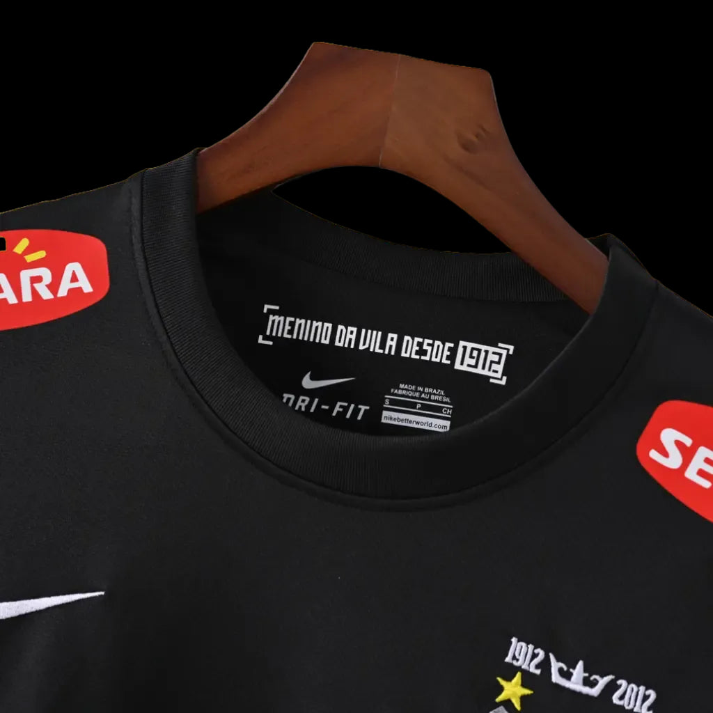 "Camisa Santista Home Retrô 2011/12 - Torcedor Masculina Preta - Netmantos"