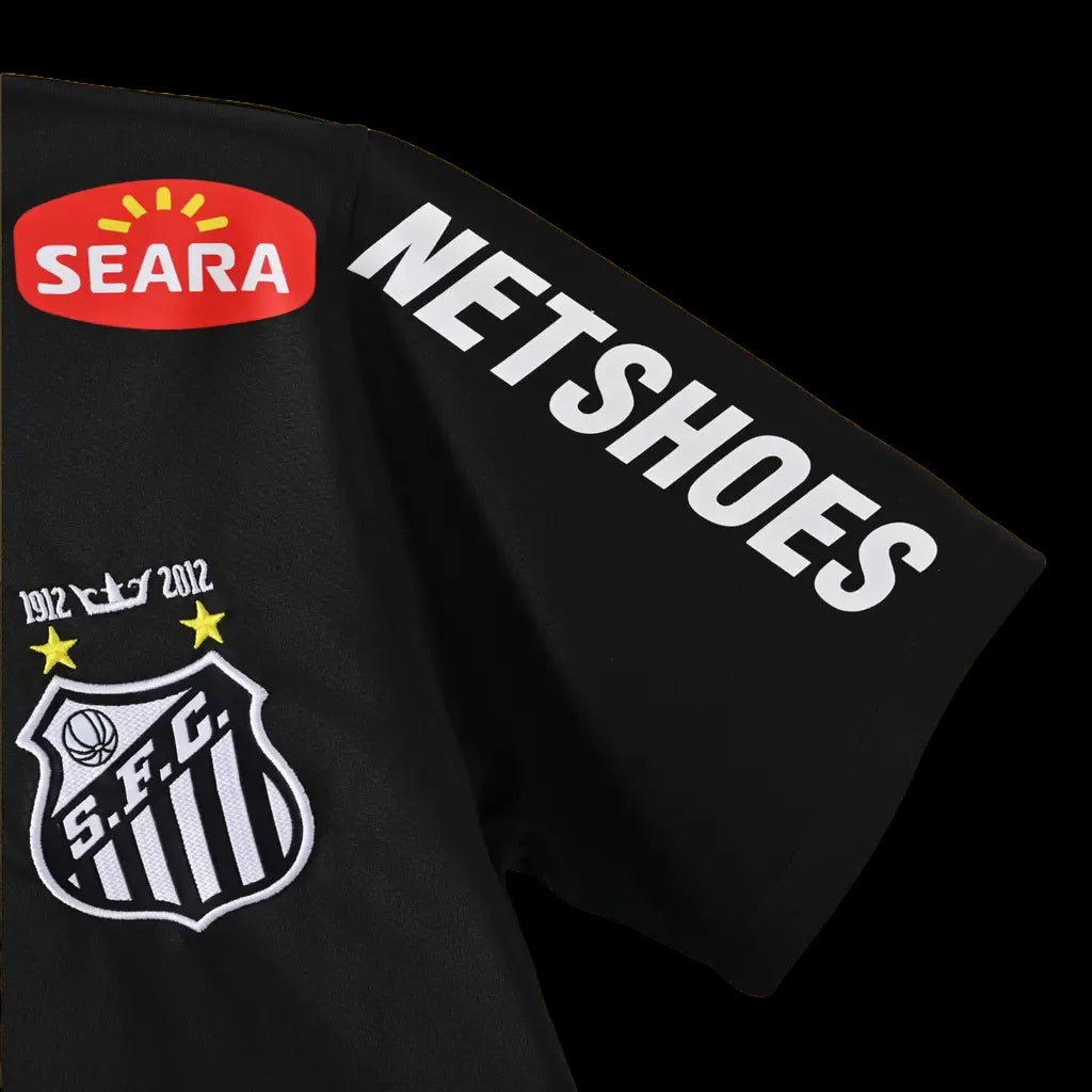 "Camisa Santista Home Retrô 2011/12 - Torcedor Masculina Preta - Netmantos"