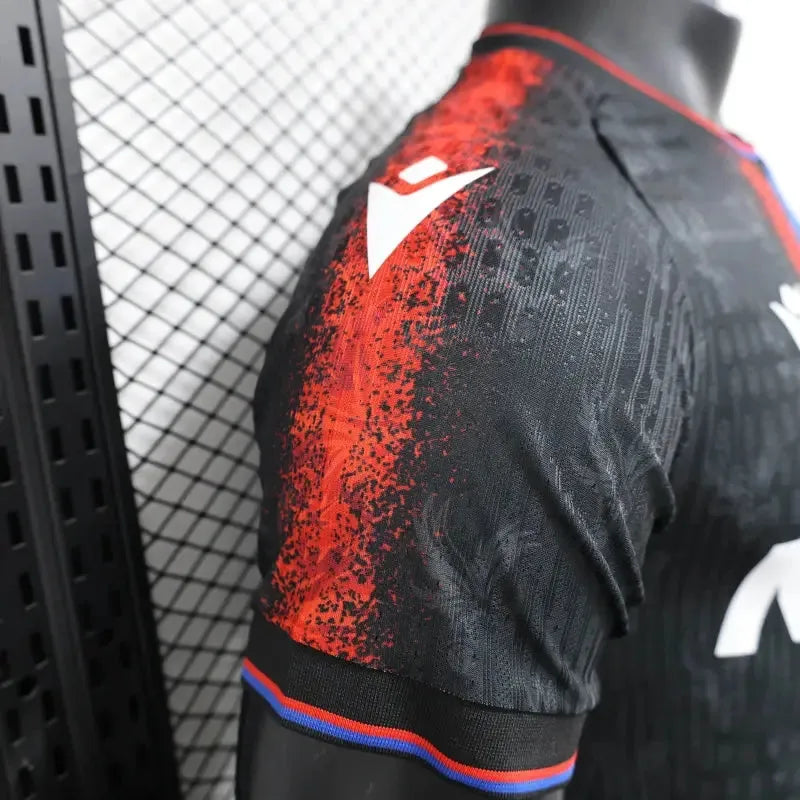"Camisa Crystal Palace Away 24/25 - Jogador Masculina Preta - Netmantos"