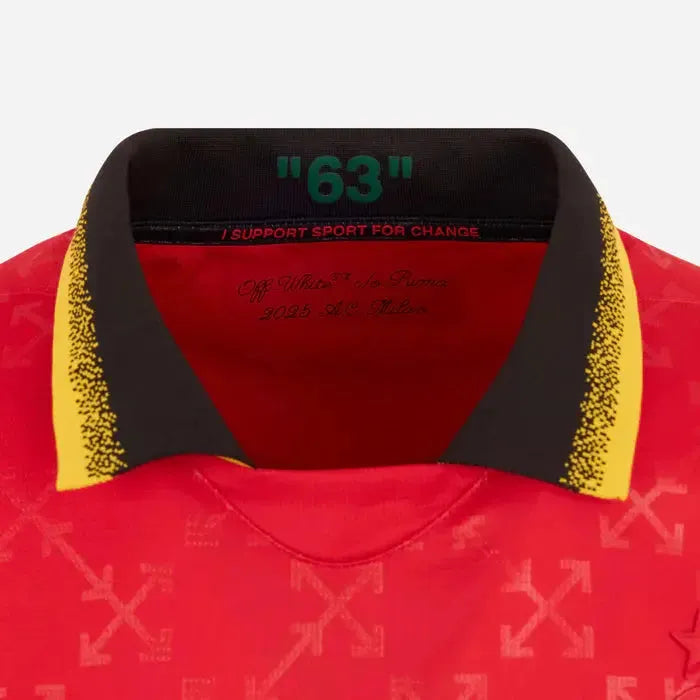 "Camisa AC Milan x Off-White™ Fourth 25/26 - Torcedor Masculina Vermelha - Netmantos"