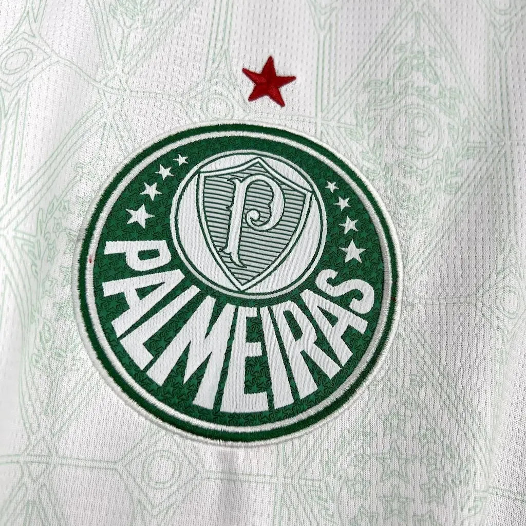 "Camisa Palmeiras Away 25/26 - Torcedor Masculina Branca + Patrocínios - Netmantos"