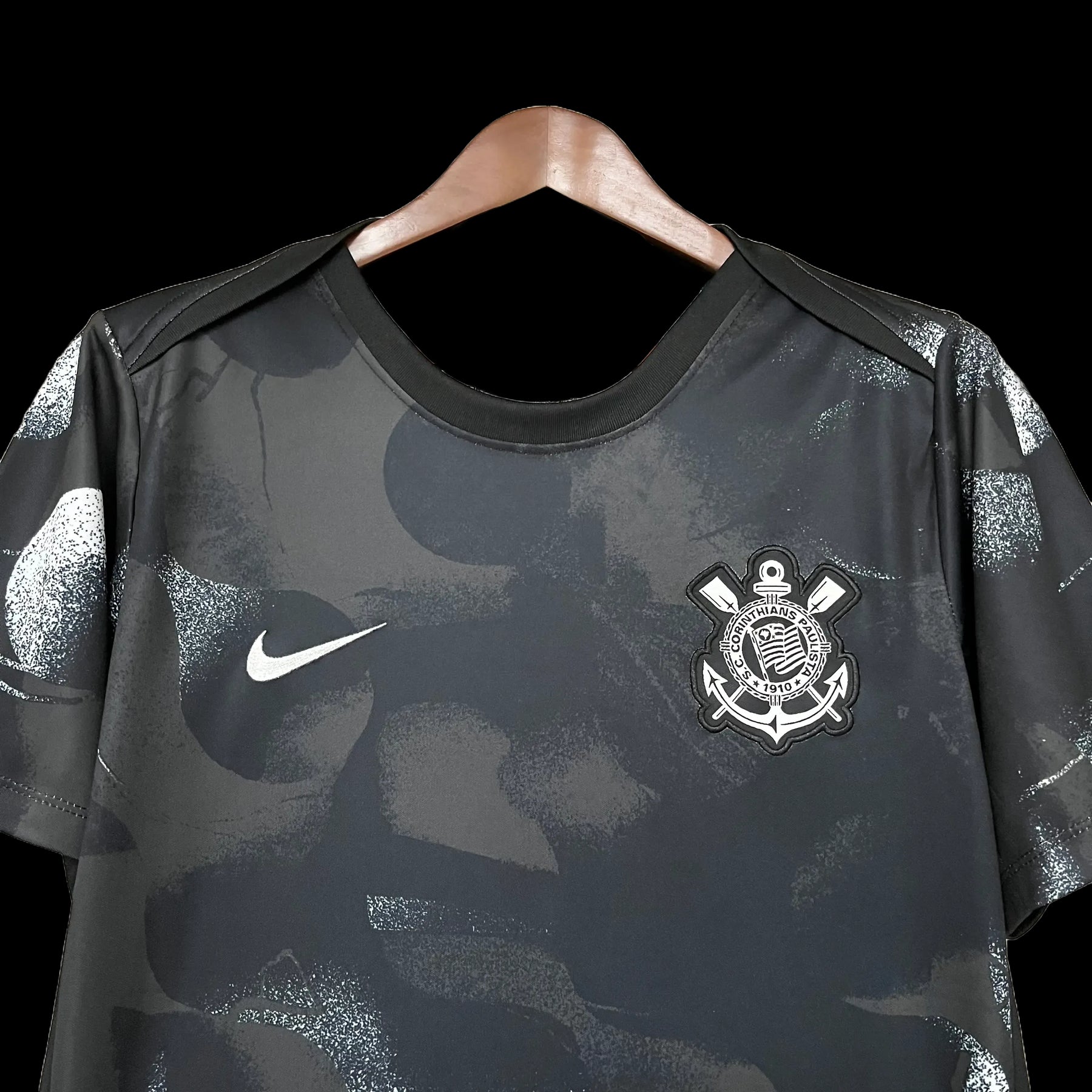 "Camisa Timão Pré Jogo 25/26 - Torcedor Masculina Preta - Netmantos"