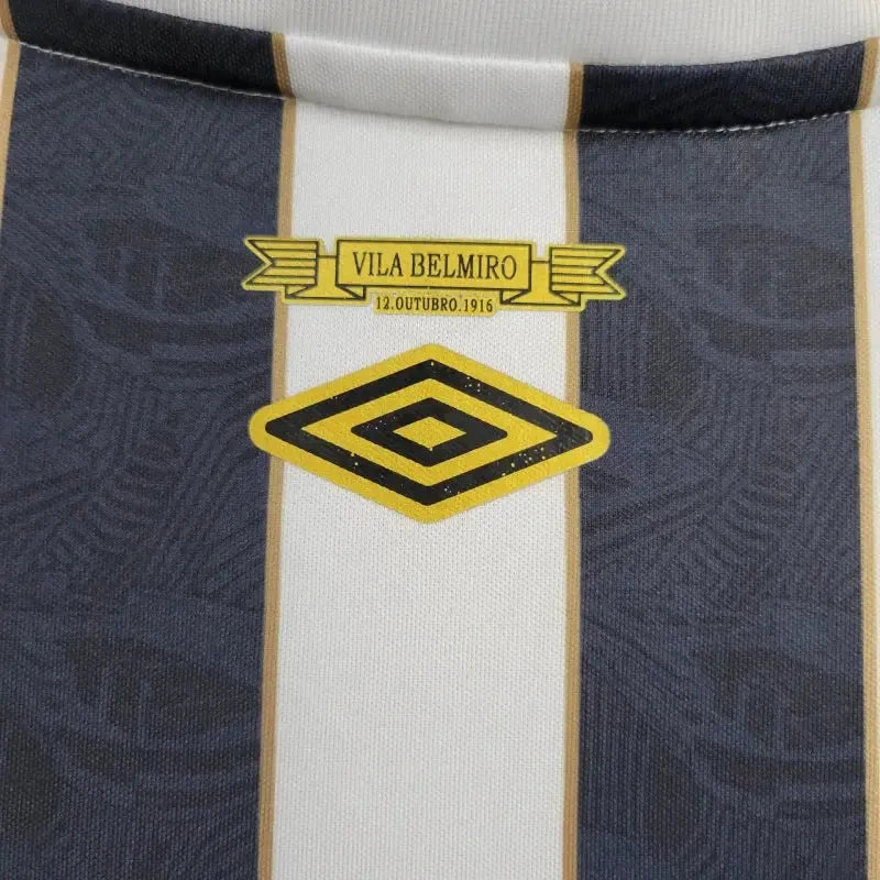 "Camisa Santista Away 24/25 - Torcedor Masculina Listrada + Patrocínios - Netmantos"