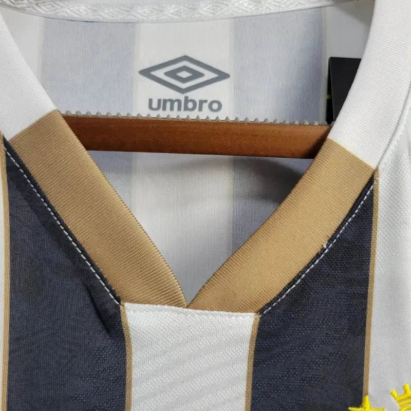 "Camisa Santista Away 24/25 - Torcedor Masculina Listrada + Patrocínios - Netmantos"