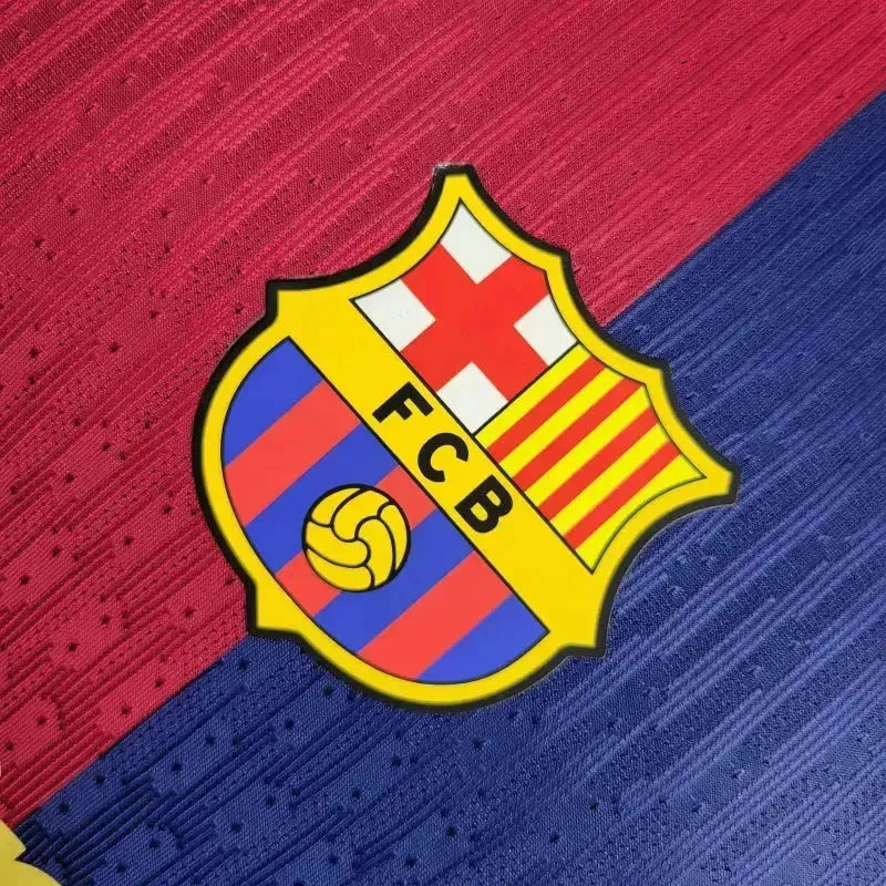 "Camisa Barcelona COLDPLAY Home 24/25 - Jogador Masculina Azul e Vermelho - Netmantos"