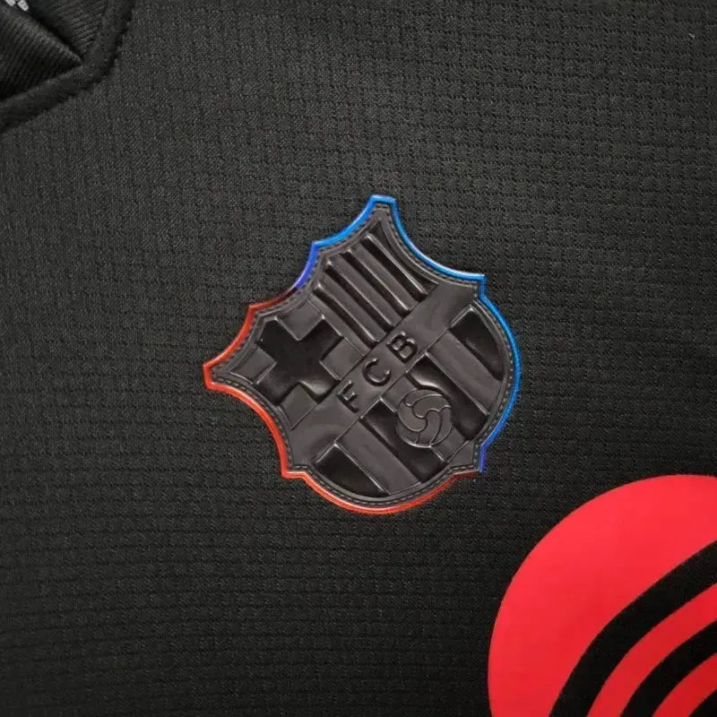 "Camisa Barcelona COLDPLAY Away 24/25 - Torcedor Infantil Preta - Netmantos"