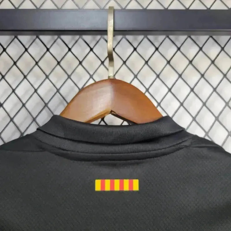 "Camisa Barcelona COLDPLAY Away 24/25 - Torcedor Infantil Preta - Netmantos"