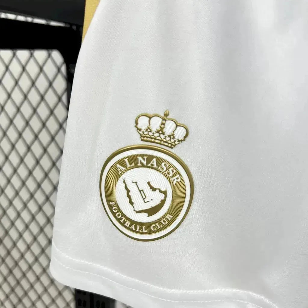 "Camisa Al-Nassr Third Away 24/25 - Torcedor Infantil Branca e Dourada - Netmantos"
