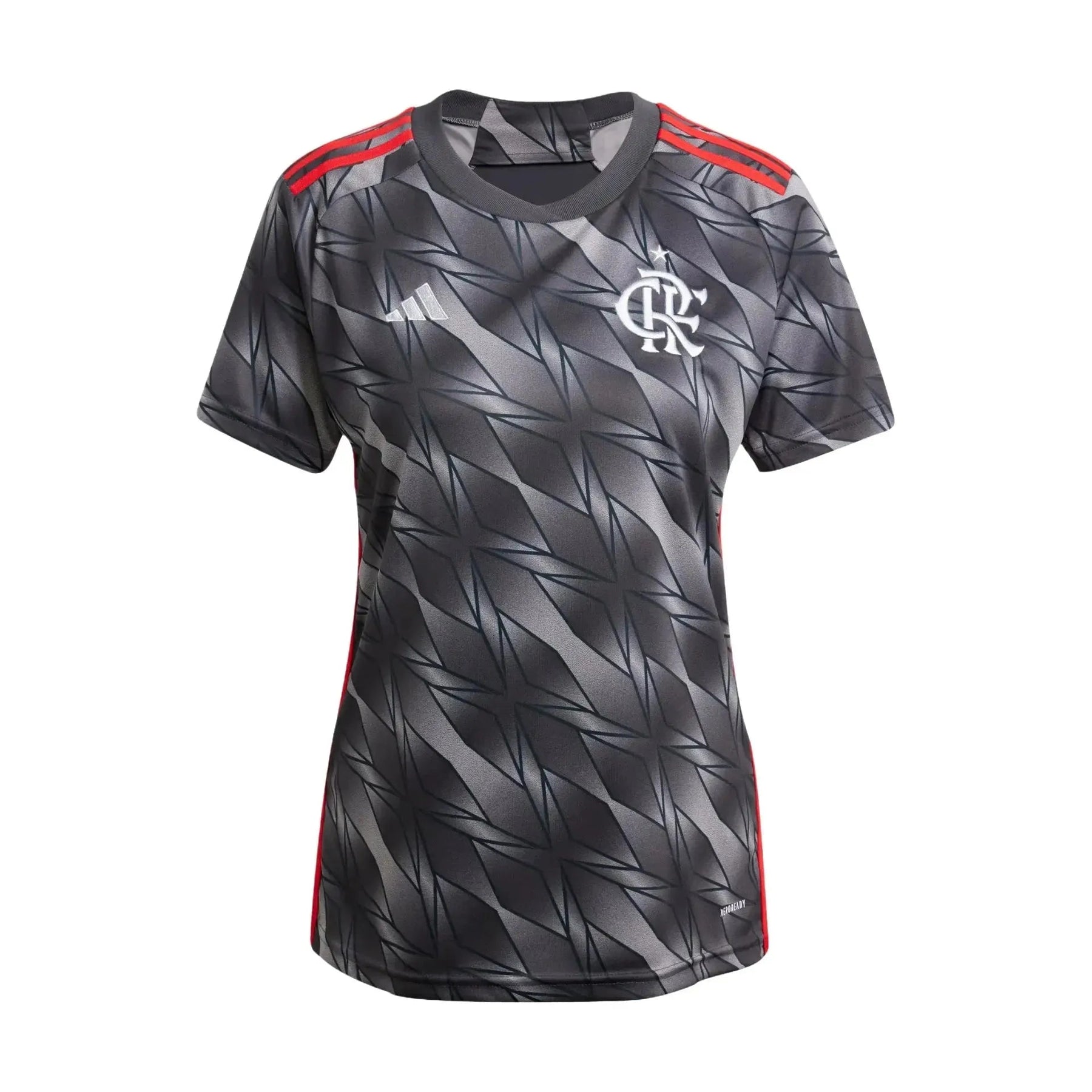 "Camisa Flamengo Third Away 24/25 - Torcedor Feminina Cinza + Todos Patrocínios - Netmantos"