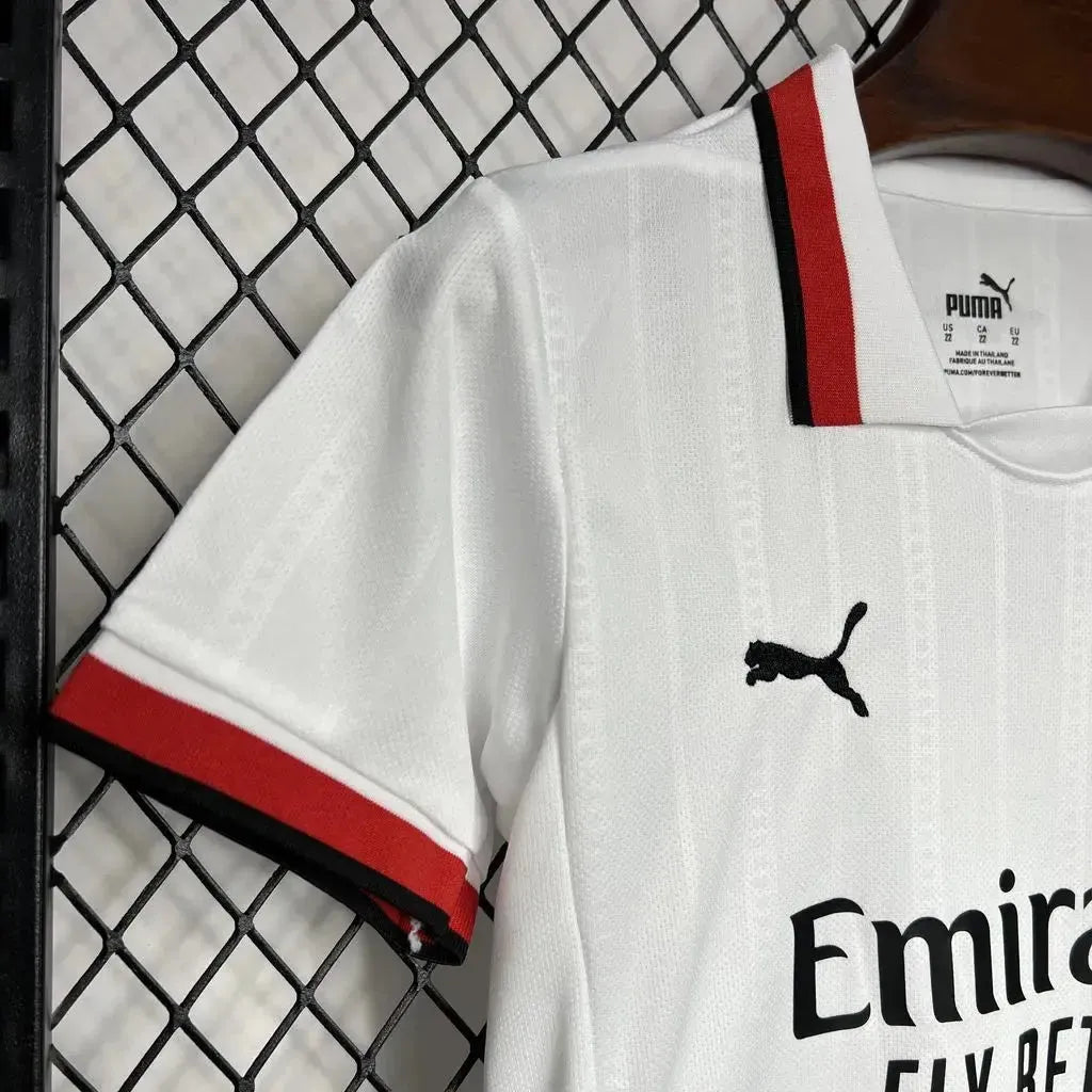 "Camisa AC Milan Away 24/25 - Torcedor Infantil Branca - Netmantos"