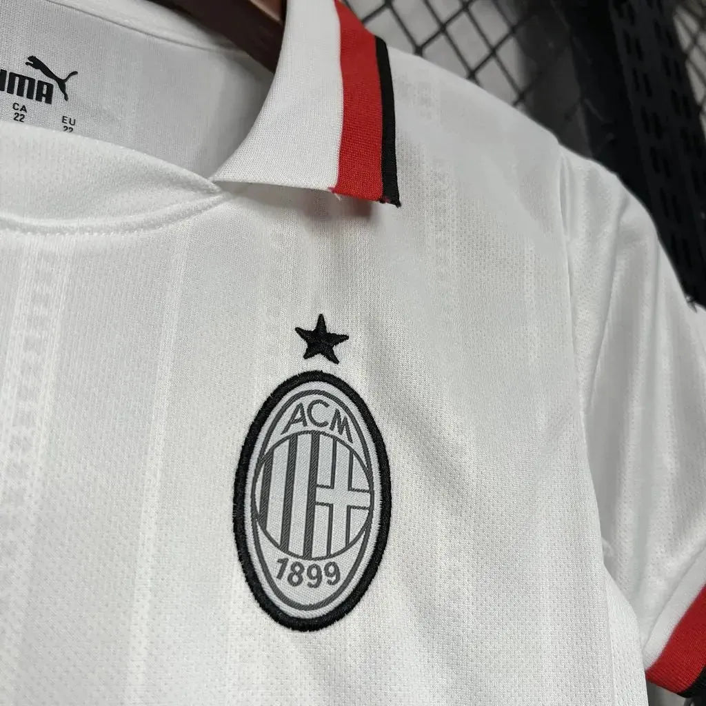 "Camisa AC Milan Away 24/25 - Torcedor Infantil Branca - Netmantos"