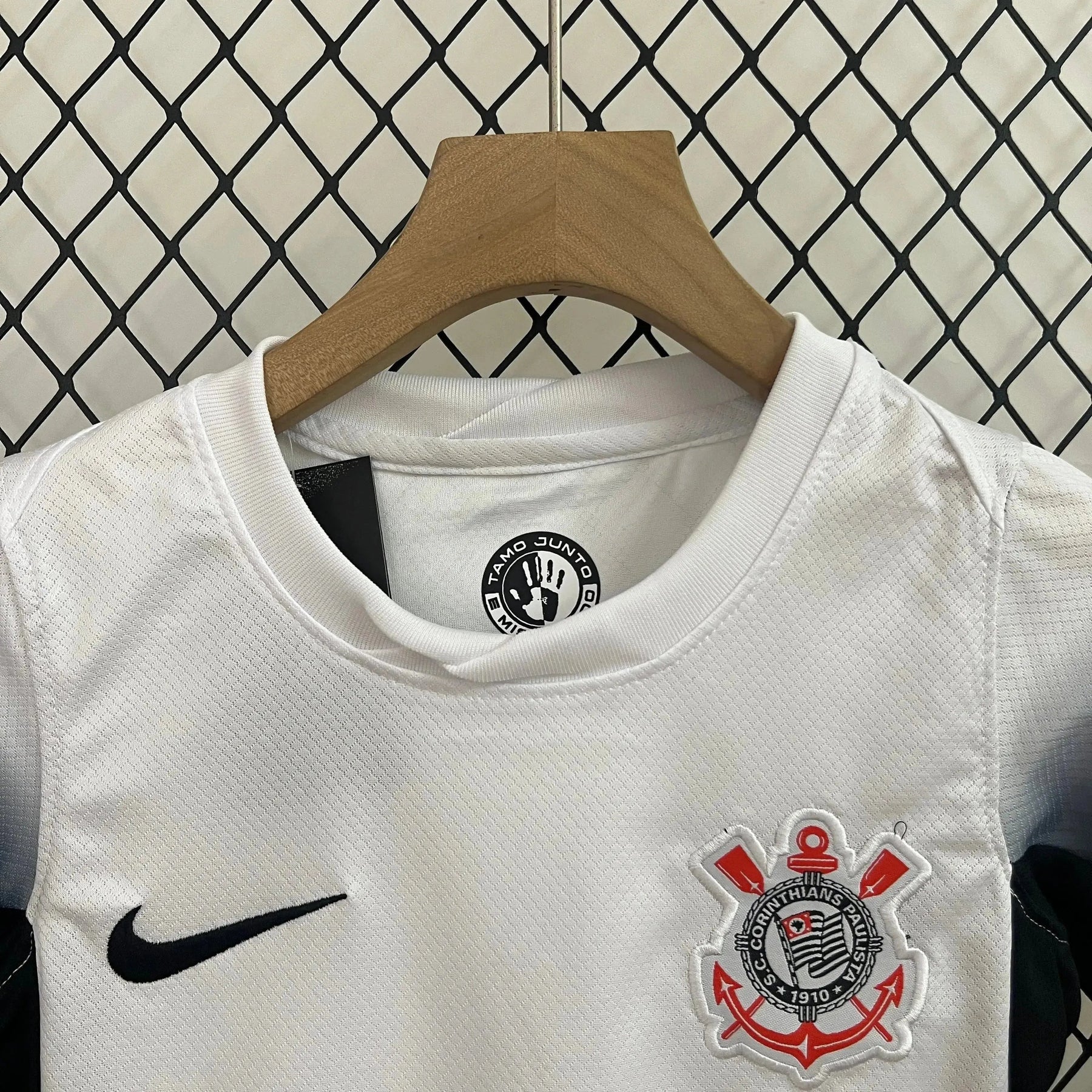 "Camisa Timão Home 24/25 - Torcedor Infantil Branca - Netmantos"