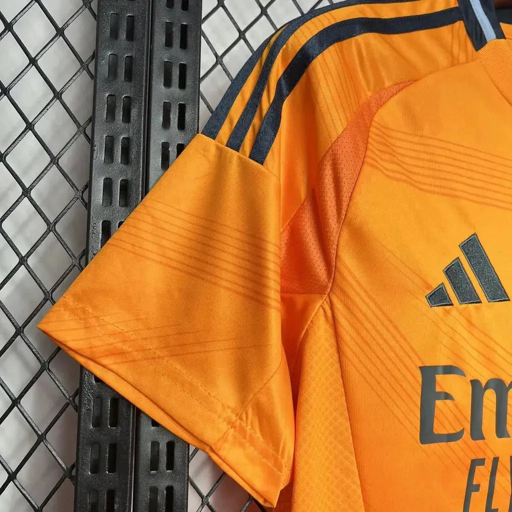 "Camisa Real Madrid Away 24/25 - Torcedor Masculina Laranja - Netmantos"