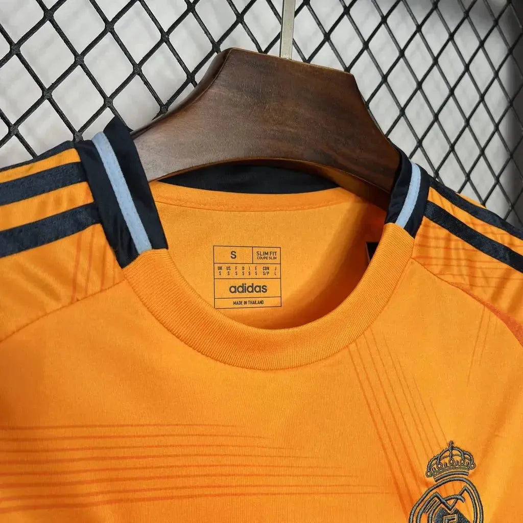 "Camisa Real Madrid Away 24/25 - Torcedor Masculina Laranja - Netmantos"