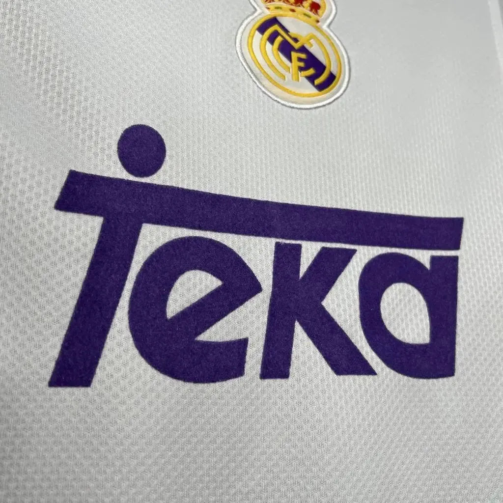 "Camisa Real Madrid Retrô Home 1997/98 - Torcedor Masculina Branca - Netmantos"
