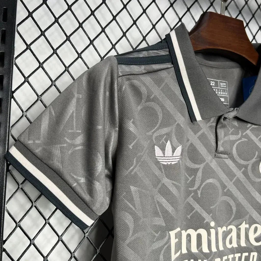 "Camisa Real Madrid Third 24/25 - Torcedor Infantil Cinza - Netmantos"