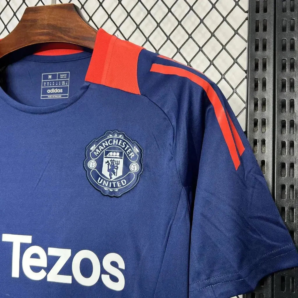 "Camisa Manchester United Treino 24/25 - Torcedor Masculina Azul Escuro - Netmantos"