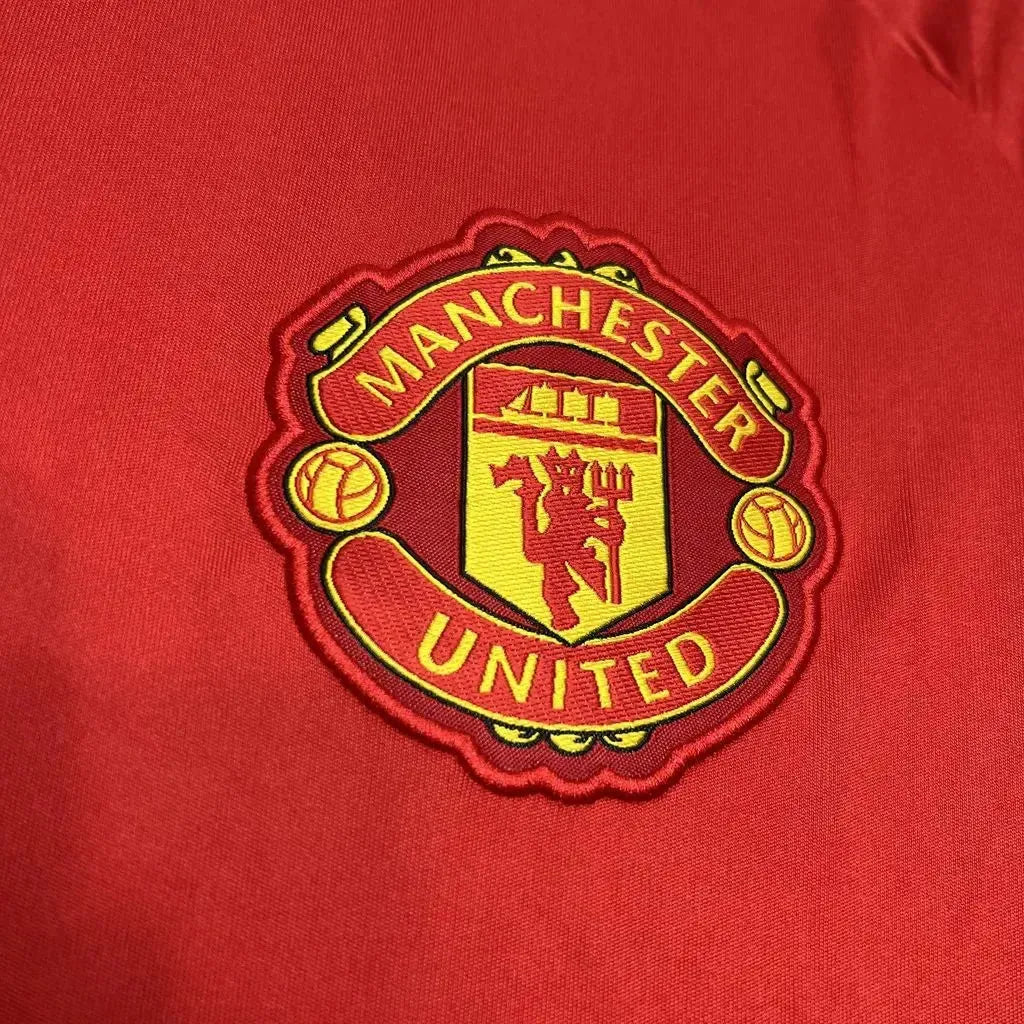 "Camisa Manchester United Treino 24/25 - Torcedor Masculina Vermelha e Preta - Netmantos"