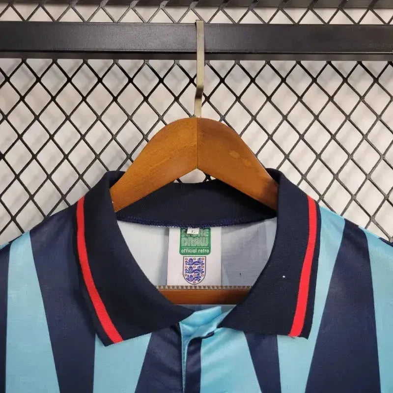 "Camisa Inglaterra Retrô Away II 1992 - Torcedor Masculina Azul - Netmantos"
