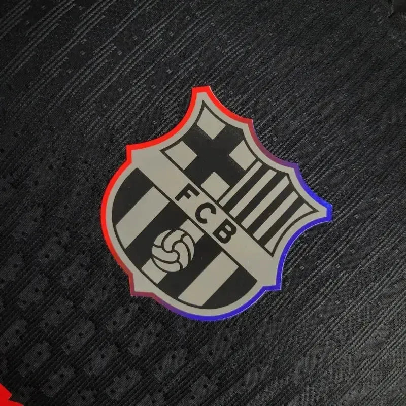 "Camisa Barcelona Away 24/25 - Jogador Masculina Preta - Netmantos"