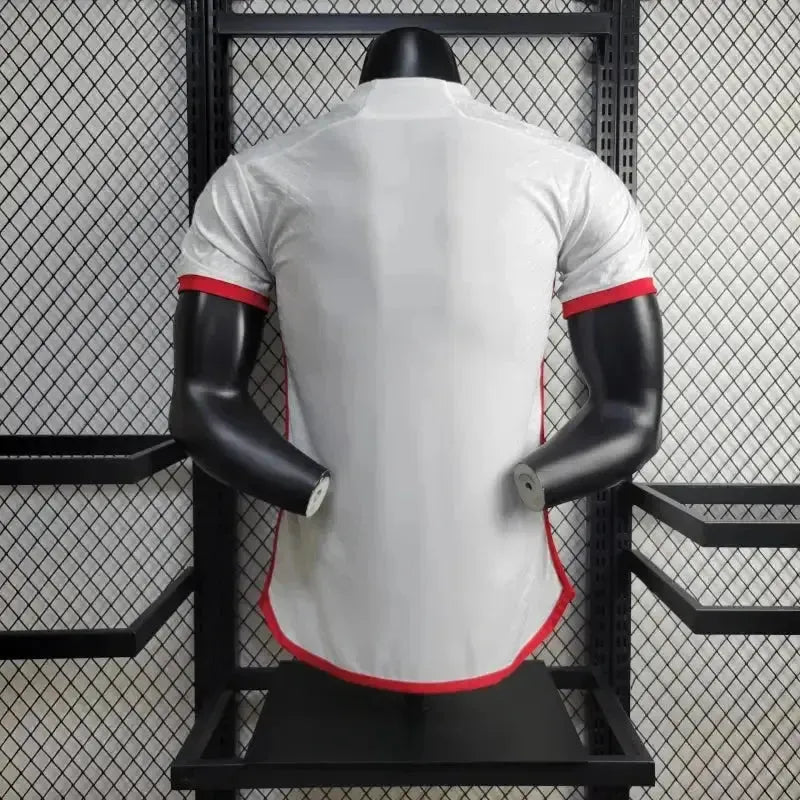"Camisa Flamengo Away 24/25 - Jogador Masculina Branca + Todos Patrocínios - Netmantos"