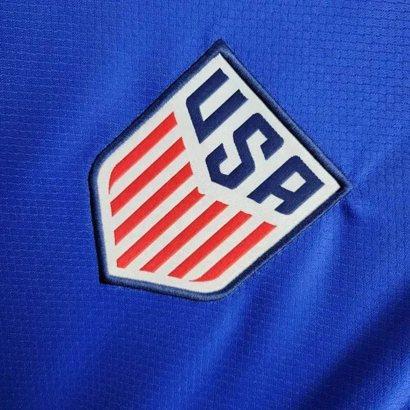 "Camisa EUA Away 24/25 - Torcedor Masculina Azul e Vermelha - Netmantos"