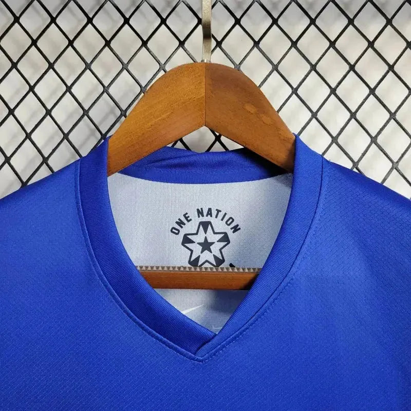 "Camisa EUA Away 24/25 - Torcedor Masculina Azul e Vermelha - Netmantos"