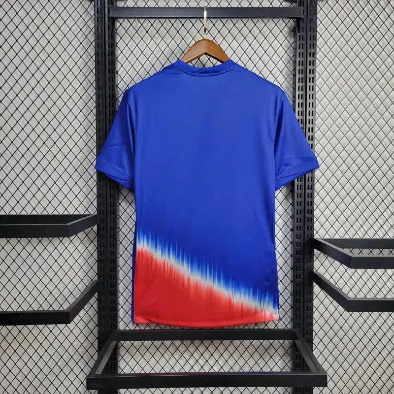 "Camisa EUA Away 24/25 - Torcedor Masculina Azul e Vermelha - Netmantos"