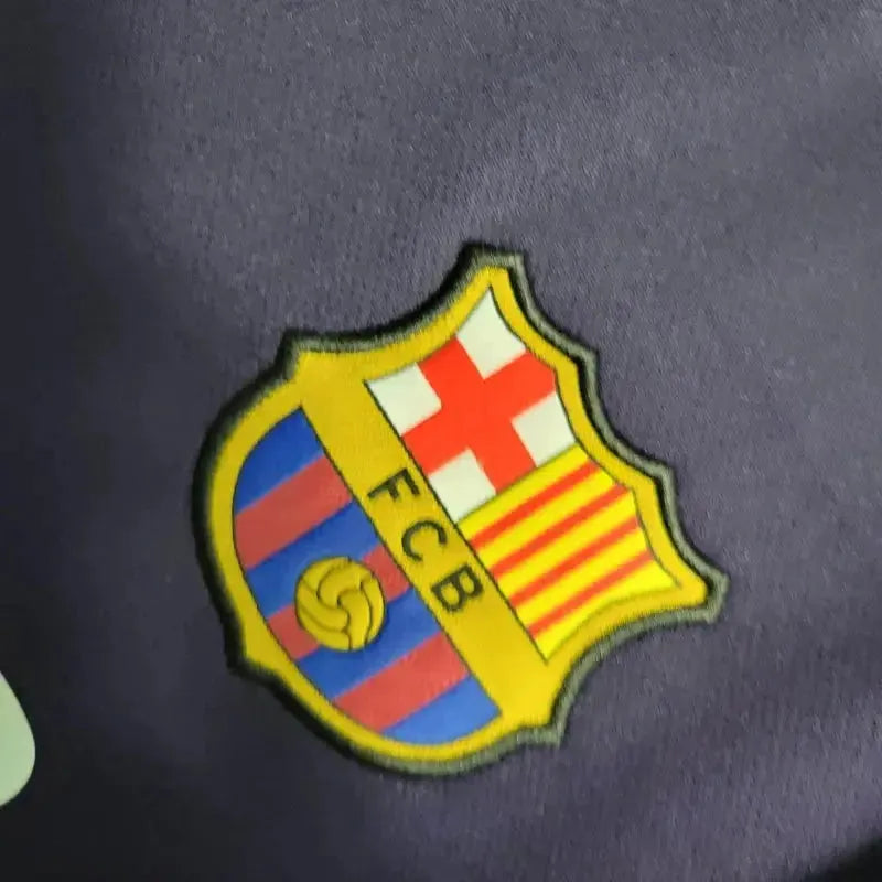 "Camisa Barcelona Guest Retrô 2016/17- Torcedor Masculina Roxa Manga Longa - Netmantos"