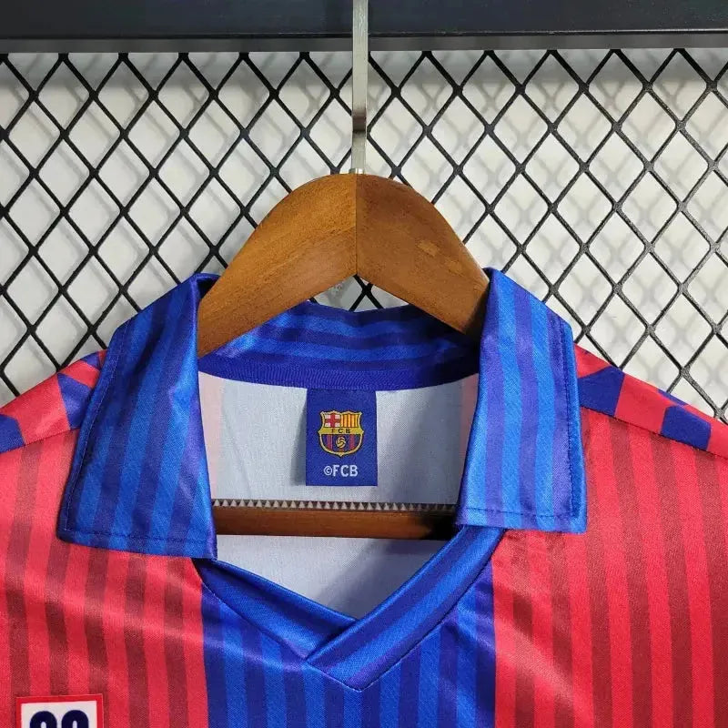 "Camisa Barcelona Home Retrô 1992 - Torcedor Masculina Manga Longa - Netmantos"