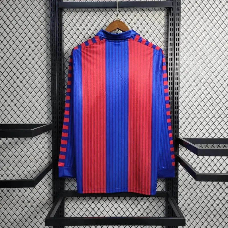 "Camisa Barcelona Home Retrô 1992 - Torcedor Masculina Manga Longa - Netmantos"