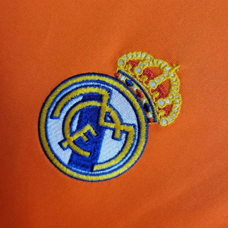"Camisa Real Madrid Away 2 Retrô 2013/14 - Torcedor Masculina Laranja Manga Longa - Netmantos"