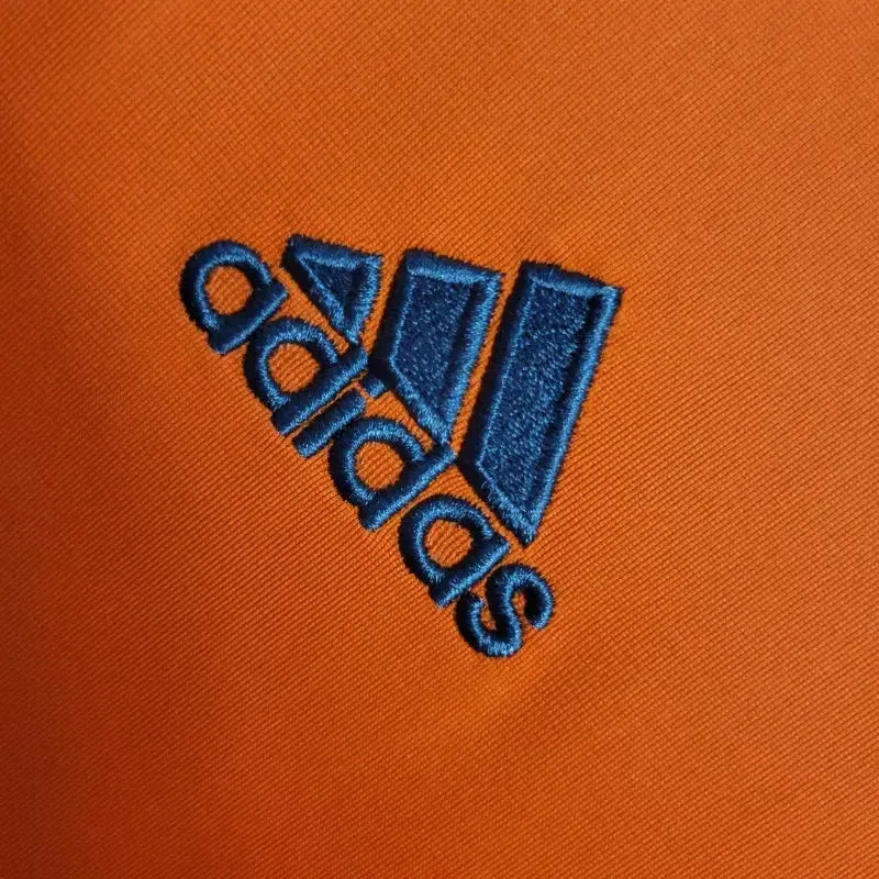 "Camisa Real Madrid Away 2 Retrô 2013/14 - Torcedor Masculina Laranja Manga Longa - Netmantos"