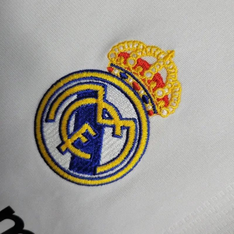 "Camisa Real Madrid Home Retrô 2009/10 - Torcedor Masculina Branca Manga Longa - Netmantos"