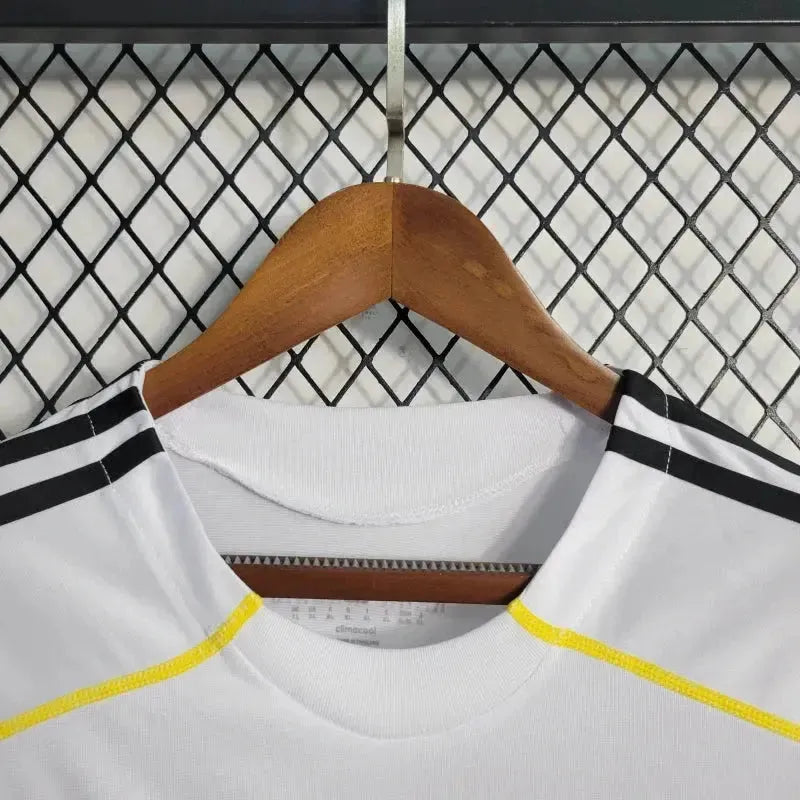"Camisa Real Madrid Home Retrô 2009/10 - Torcedor Masculina Branca Manga Longa - Netmantos"