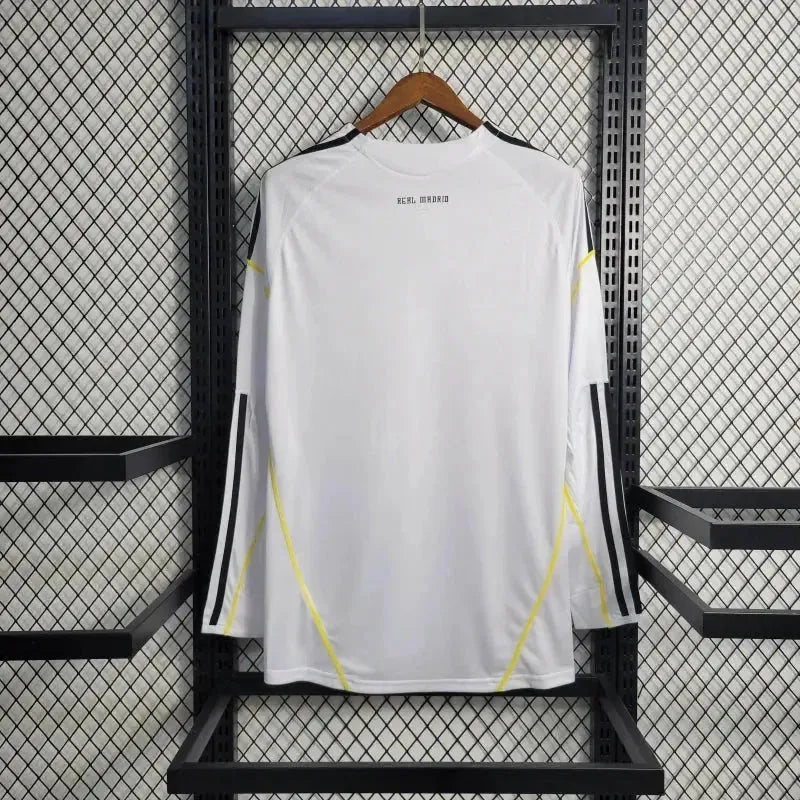 "Camisa Real Madrid Home Retrô 2009/10 - Torcedor Masculina Branca Manga Longa - Netmantos"