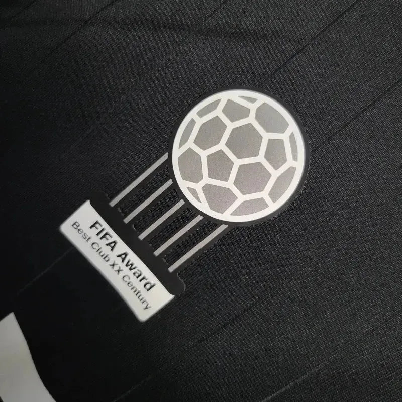 "Camisa Real Madrid Two Guest Retrô 2006/07 - Torcedor Masculina Preta Manga Longa - Netmantos"