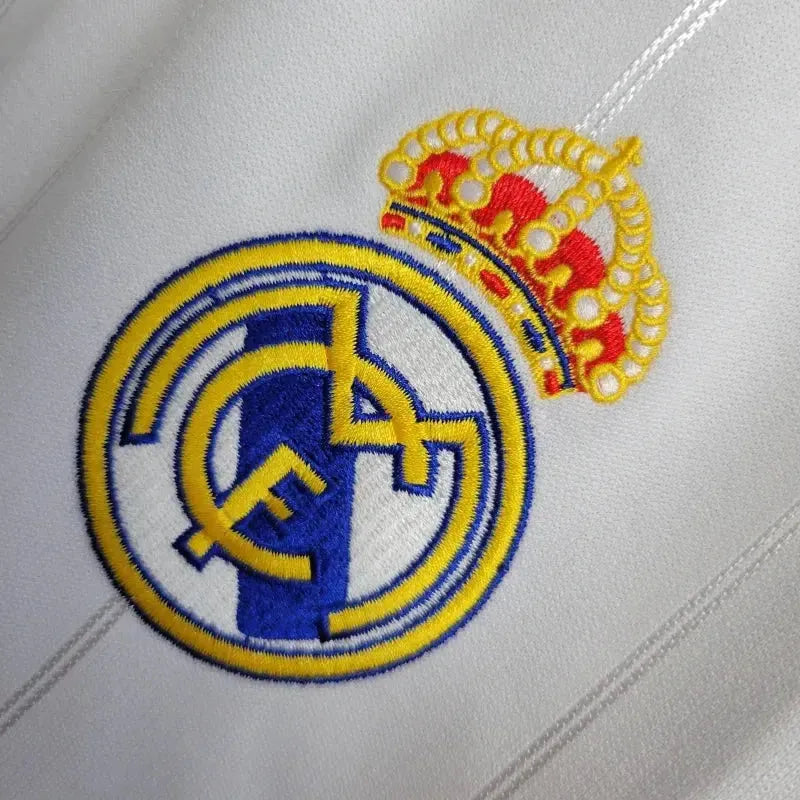 "Camisa Real Madrid Home Retrô 2012/13 - Torcedor Masculina Branca Manga Longa - Netmantos"