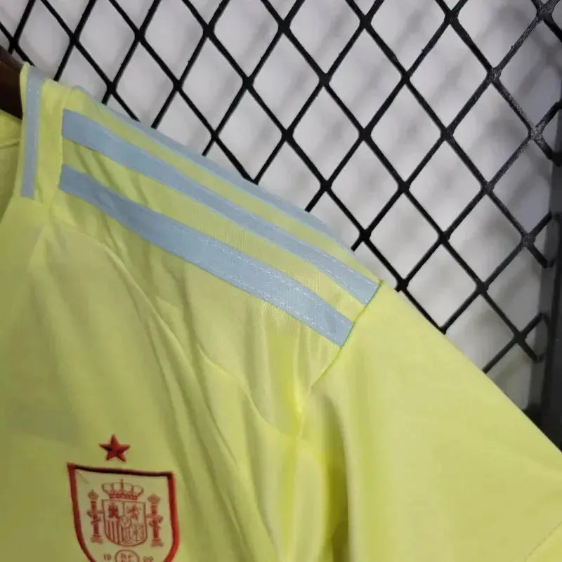 "Camisa Espanha Away 24/25 - Torcedor Infantil Amarela - Netmantos"