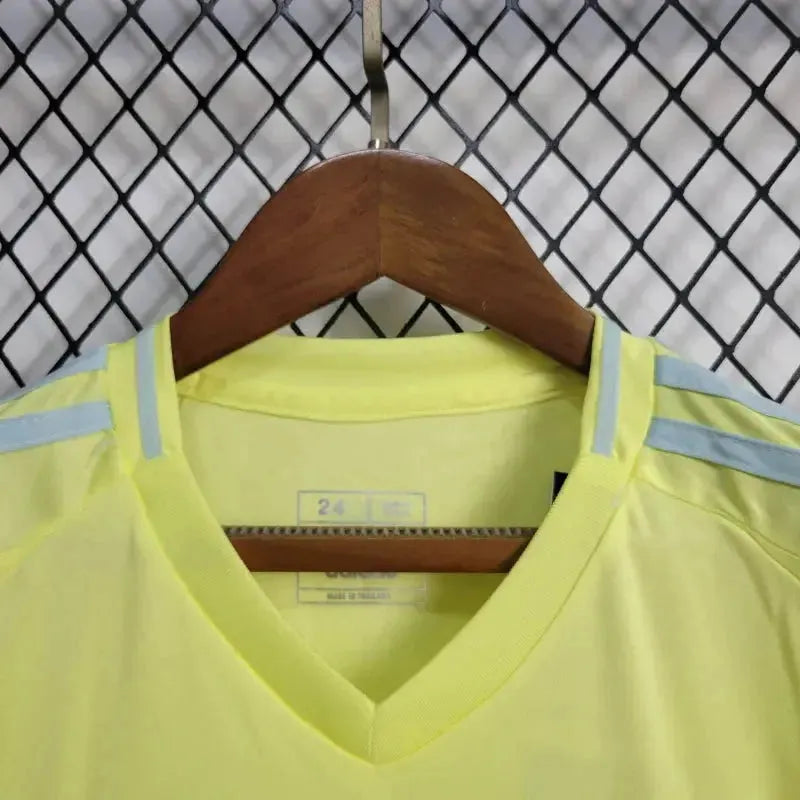 "Camisa Espanha Away 24/25 - Torcedor Infantil Amarela - Netmantos"