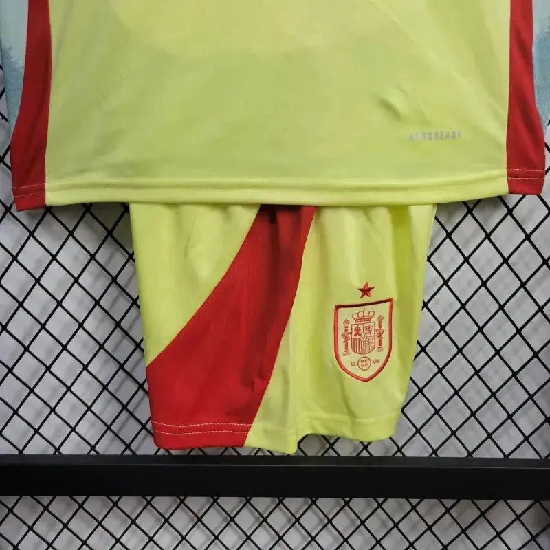 "Camisa Espanha Away 24/25 - Torcedor Infantil Amarela - Netmantos"