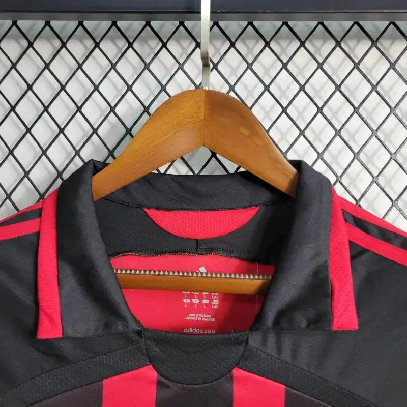 "Camisa AC Milan Home Retrô 2006/07 - Torcedor Masculina Dourada Manga Longa - Netmantos"