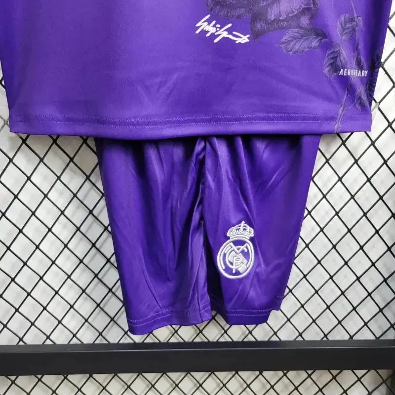 "Camisa Real Madrid Fourth Y3 24/25 - Torcedor Infantil Roxa - Netmantos"