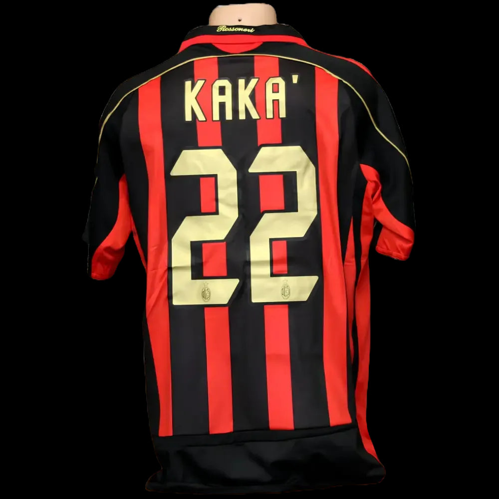 "Camisa AC Milan Home Retrô 2006/07 - Torcedor Masculina Dourada - Netmantos"