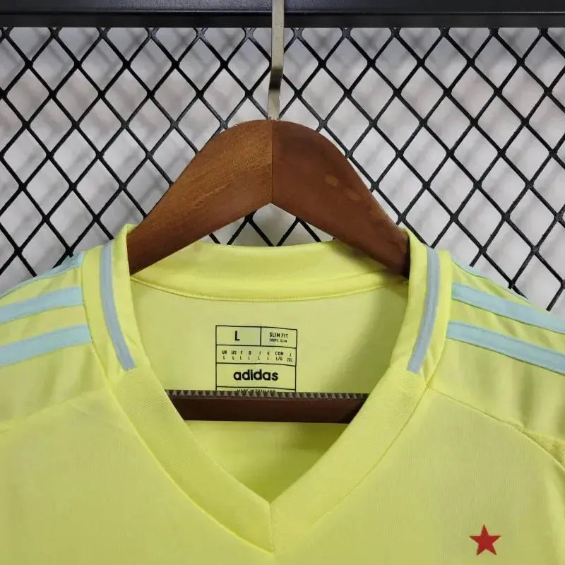 "Camisa Espanha Away 24/25 - Torcedor Masculina Amarela - Netmantos"