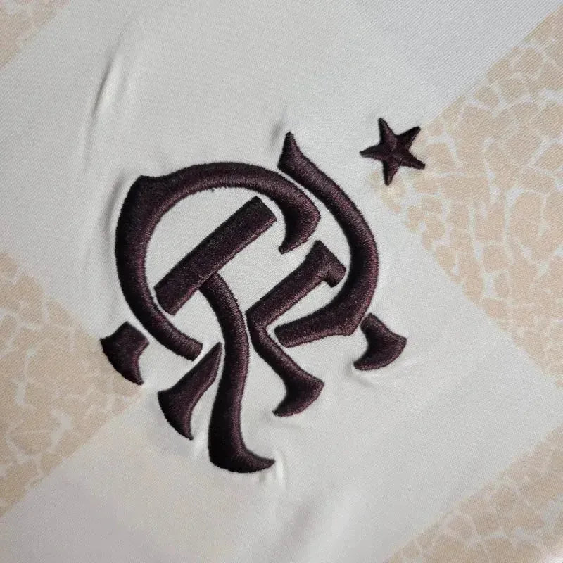 "Camisa Flamengo Treino 24/25 - Torcedor Feminina Bege - Netmantos"